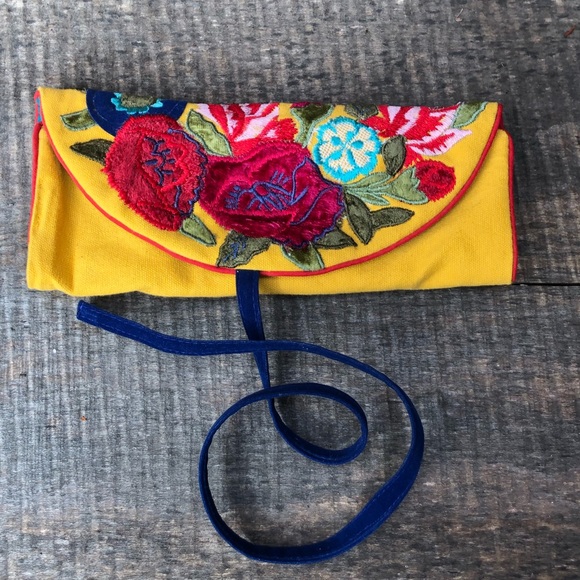 Melody Ross Handbags - Melody Ross Brave Girl Embroidered Clutch